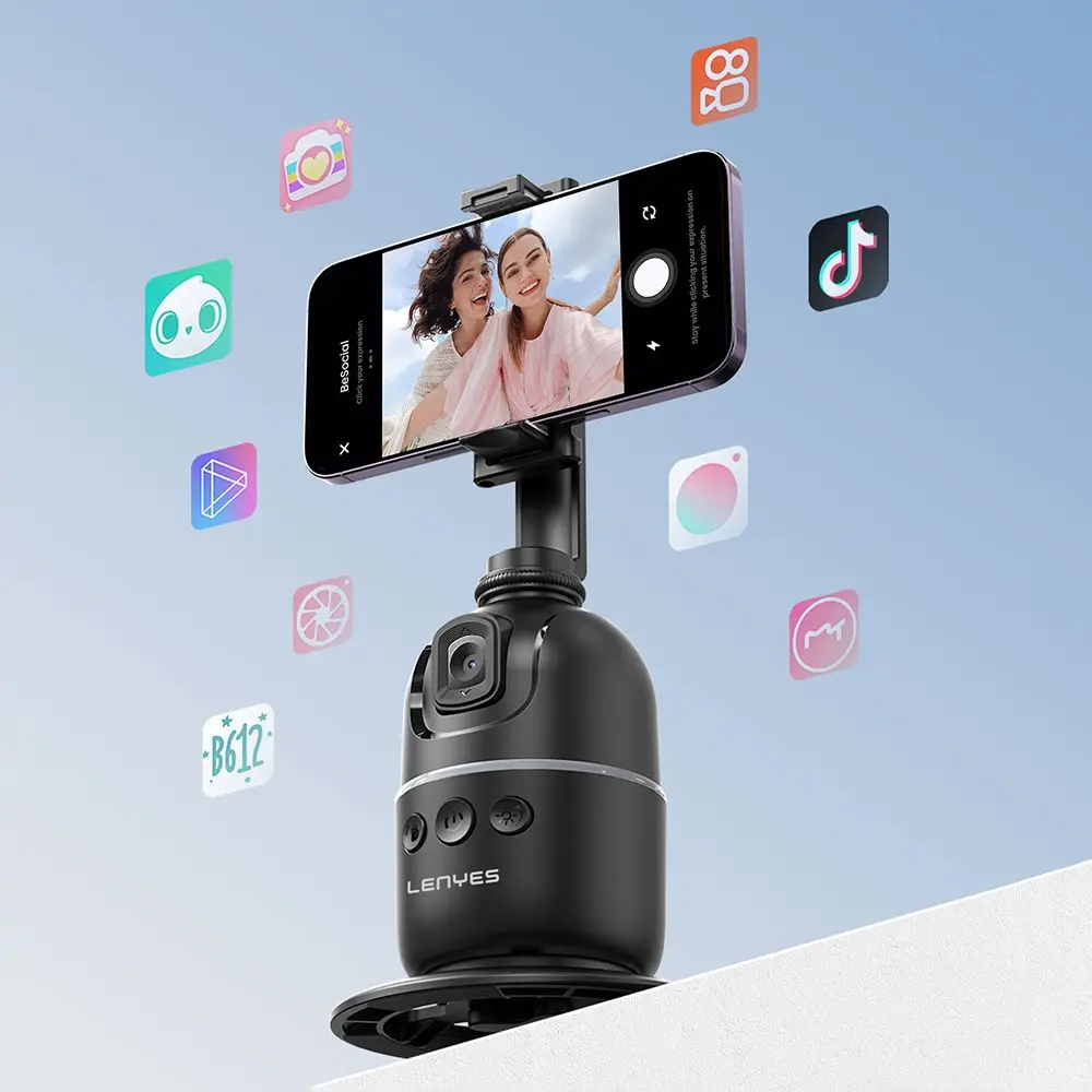 Lenyes LPH104 360° Dönebilen Yüz Takip Standı, Canlı Yayın için