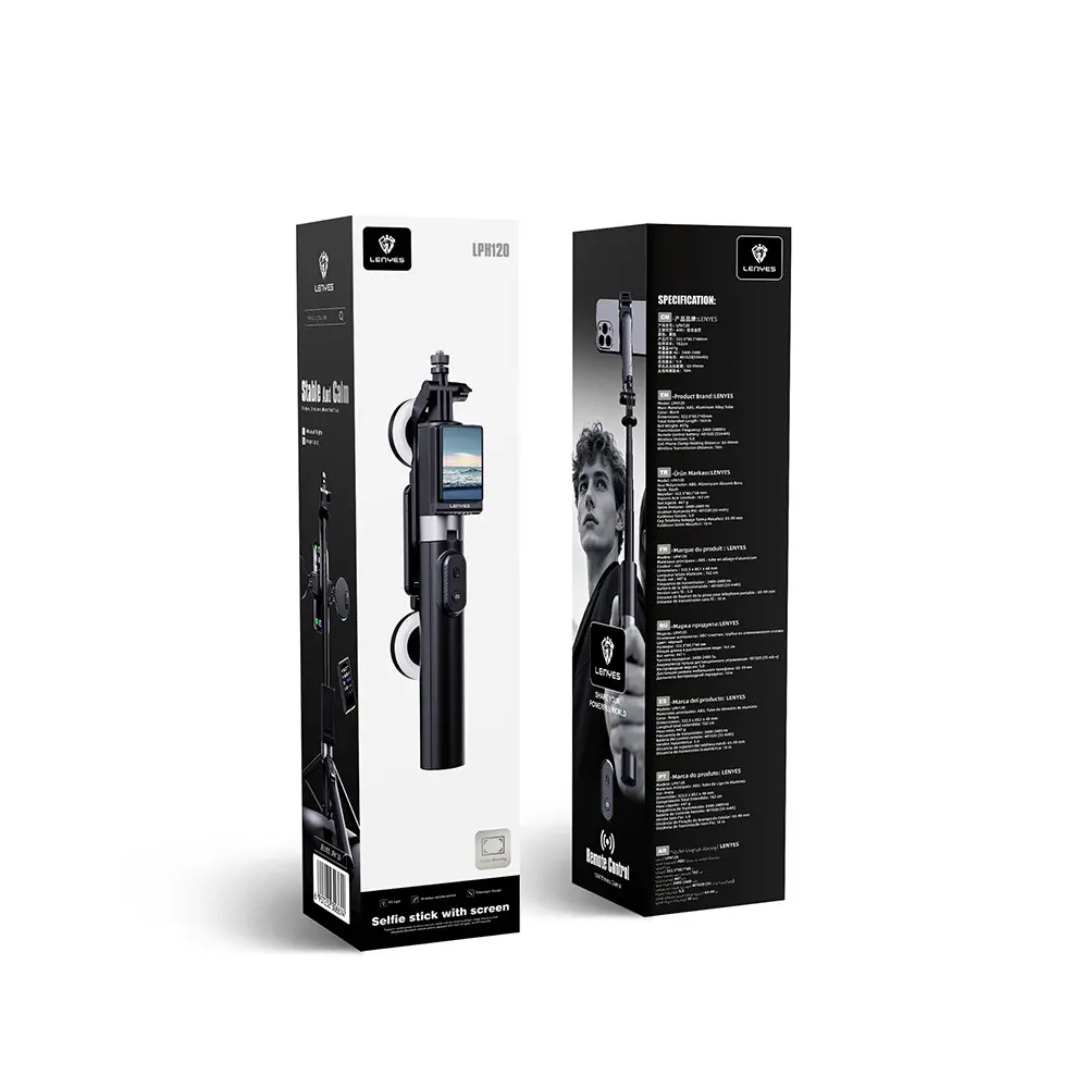 Lenyes LPH120 Ekranlı Uzaktan Kumandalı Tripod ve Selfie Çubuğu