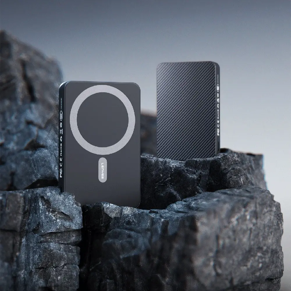 Lenyes P32-1 Aramid Fiber Powerbank, 10000mAh, 15W Kablosuz Şarj