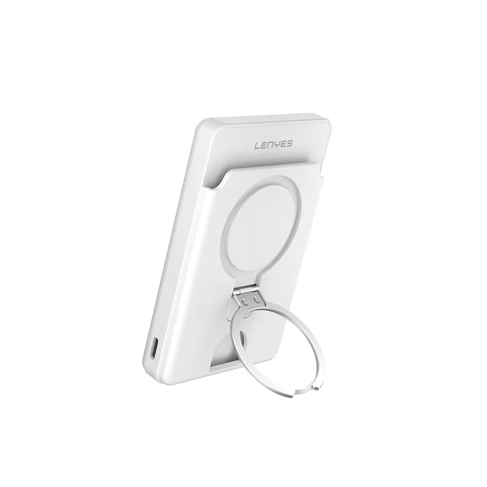 Lenyes PW0006D 5000mAh Kablosuz Powerbank, PD 20W ve Kartlıklı Stand