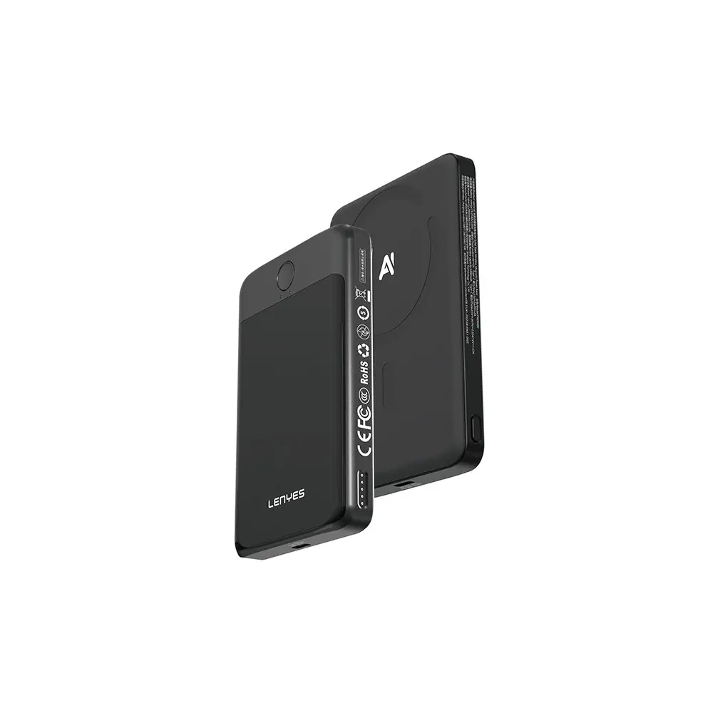 Lenyes PW0008D 5000mAh Kablosuz Powerbank, PD 20W ve LED Ekranlı