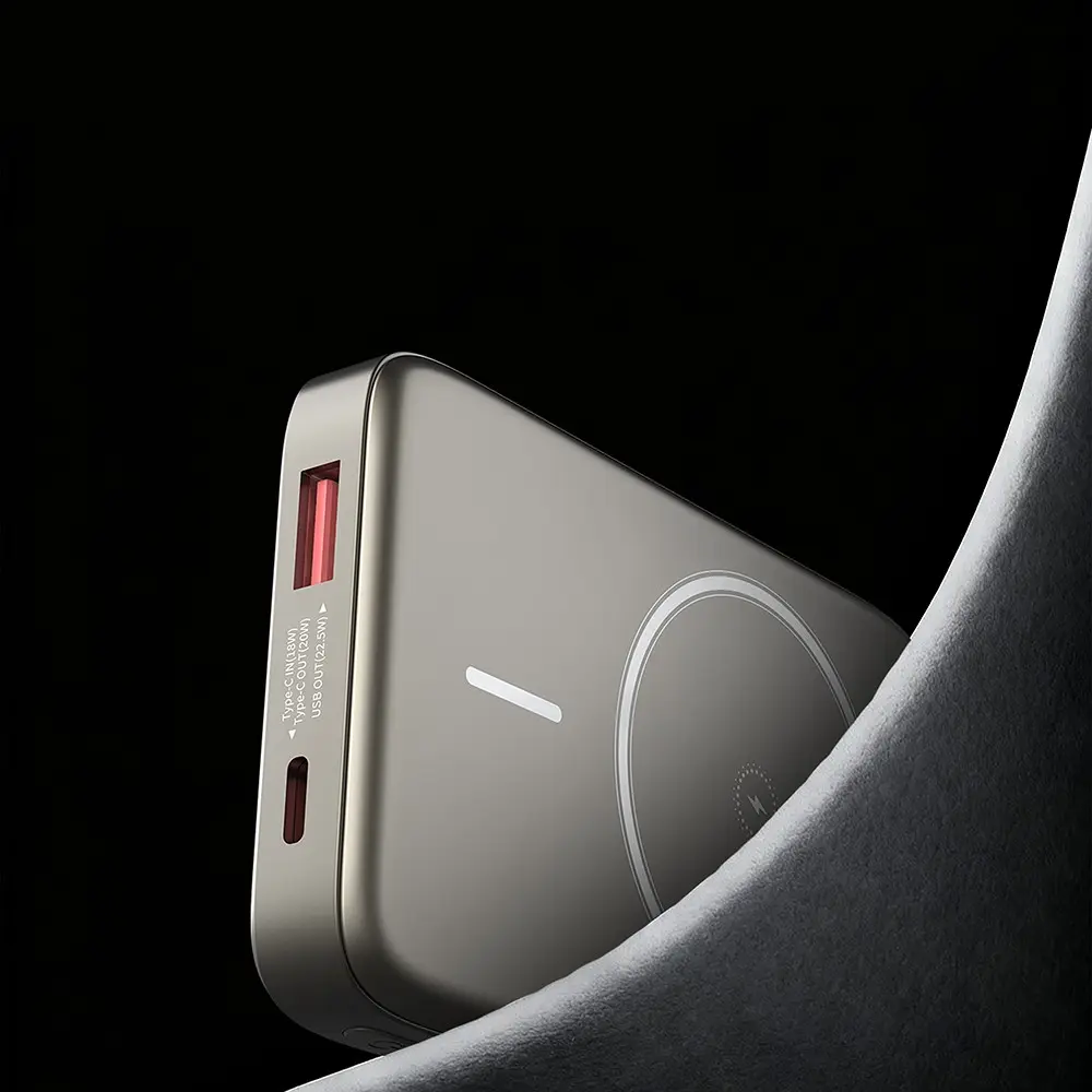 Lenyes PW1012D 10000mAh Kablosuz Şarjlı Powerbank, PD 20W ve 360° Stand