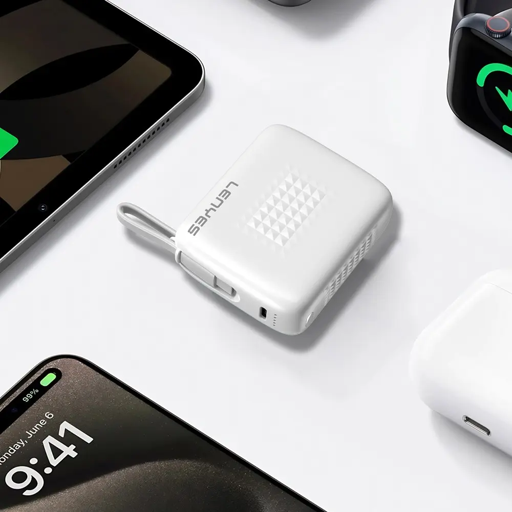 Lenyes PX169D 10000mAh PD 22.5W Type-C Kablolu Mini Powerbank