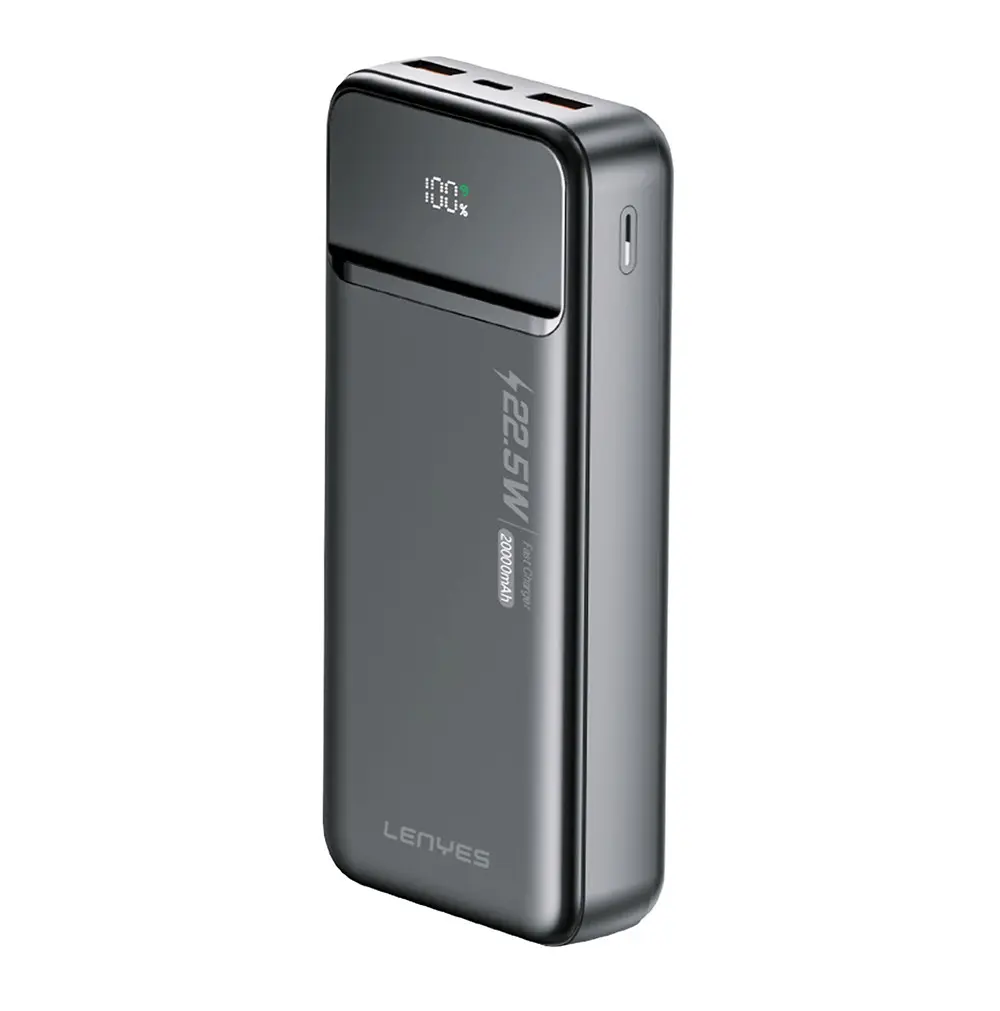 Lenyes PX254D 20000mAh PD 20W Hızlı Şarj Powerbank, Dijital LED Göstergeli