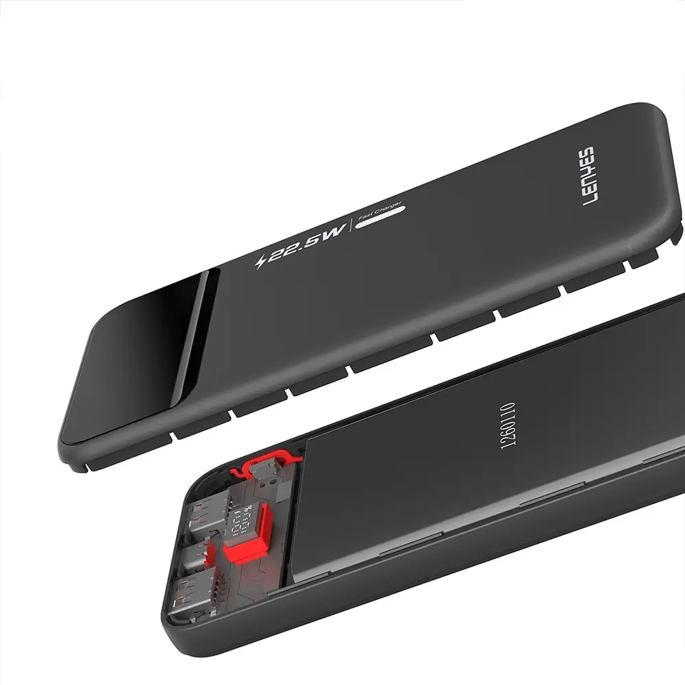 Lenyes PX254D 20000mAh PD 20W Hızlı Şarj Powerbank, Dijital LED Göstergeli