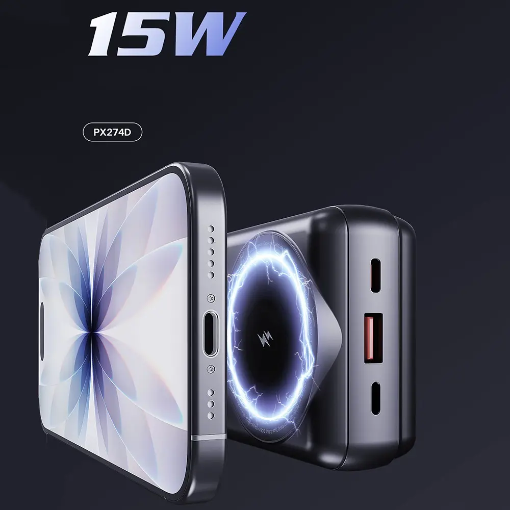Lenyes PX274D 20000mAh 22.5W PD Kablosuz Şarjlı Standlı Powerbank