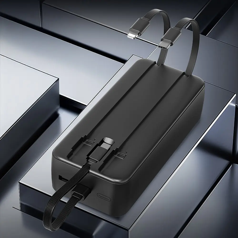 Lenyes PX355D 30.000mAh 22.5W Powerbank, Type-C ve Lightning Kablolu