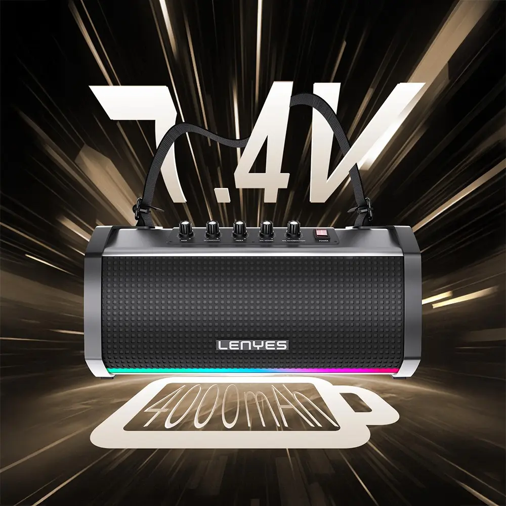 Lenyes S863 Bluetooth Hoparlör, RGB Işıklı, Mikrofonlu ve TWS
