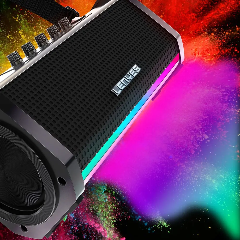 Lenyes S863 Bluetooth Hoparlör, RGB Işıklı, Mikrofonlu ve TWS