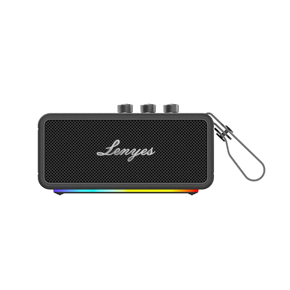 Lenyes S876 Supreme Taşınabilir Bluetooth Hoparlör, RGB Işıklı ve IPX6