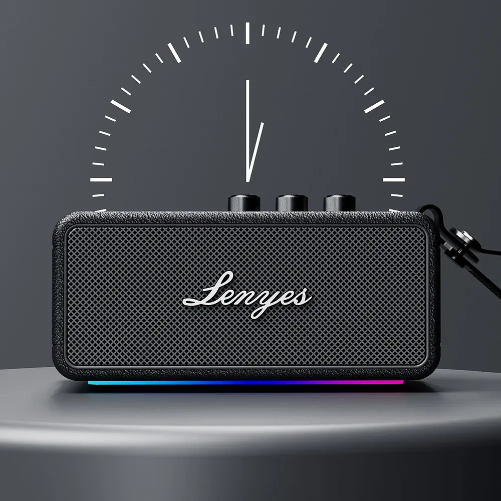 Lenyes S876 Supreme Taşınabilir Bluetooth Hoparlör, RGB Işıklı ve IPX6