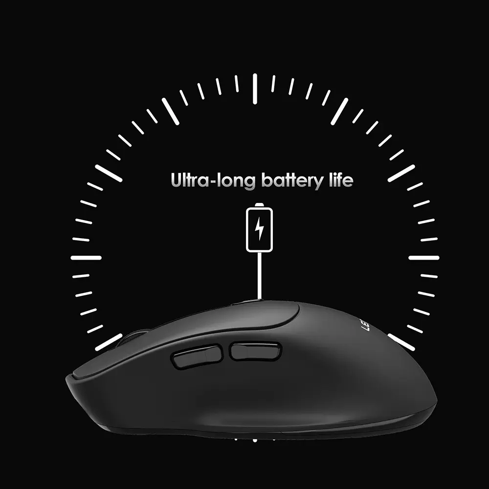 Lenyes WS105 Kablosuz Mouse, Sessiz Butonlu ve Çift Bluetooth Bağlantılı