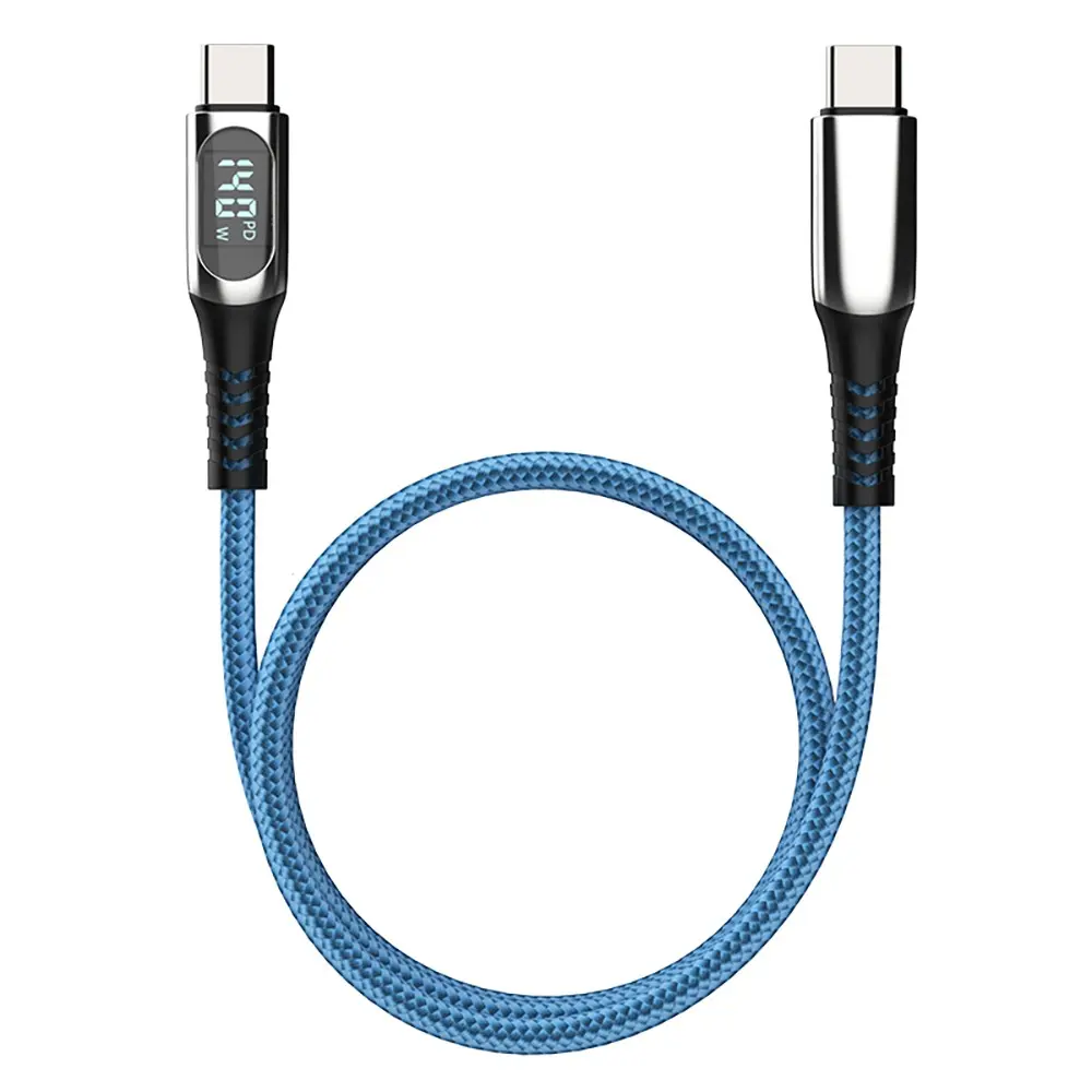 Micflip A08 Type-C to Type-C 140W PD Şarj ve Data Kablosu, LED Ekranlı 1 m