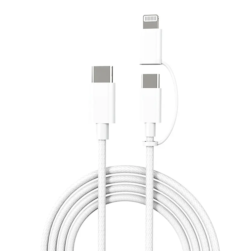 Micflip A22 2'si 1 Arada Type-C + Lightning Şarj ve Data Kablosu, 240W 1 m