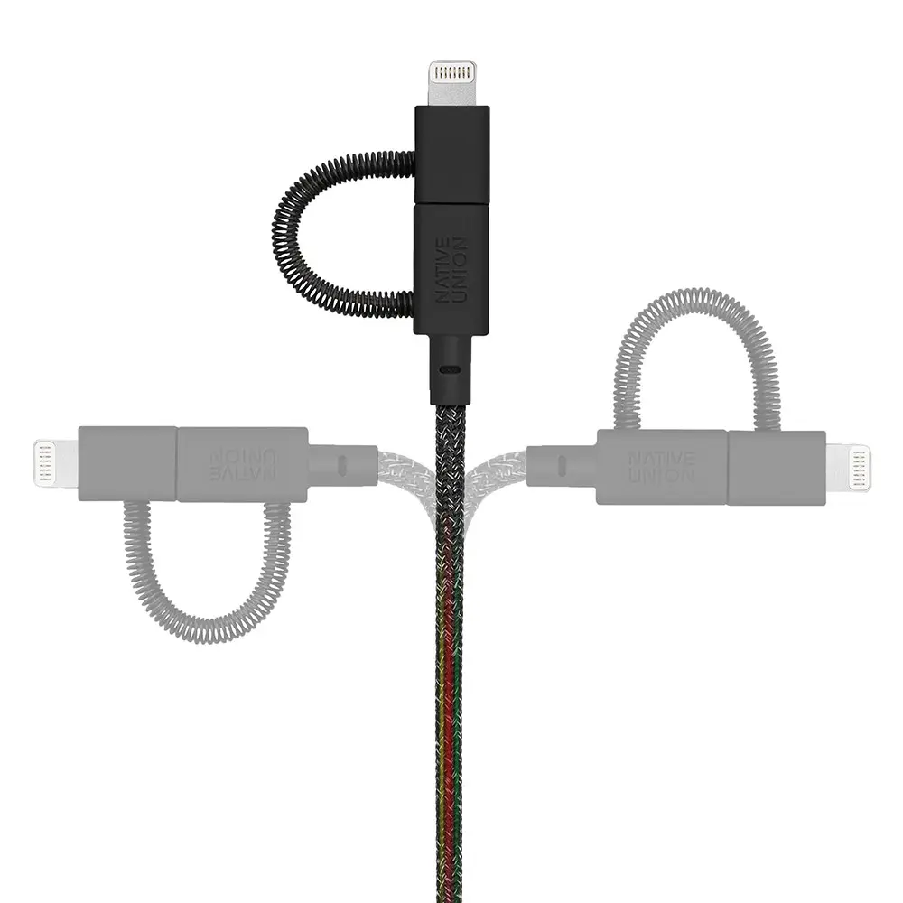 Native Union Belt 3in1 USB-A to Type-C Lightning Micro Şarj Kablosu 2M