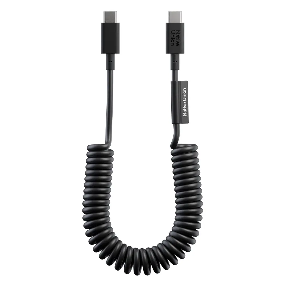 Native Union POP Serisi USB-C to USB-C Spiralli Şarj Kablosu 60W 1.2 m