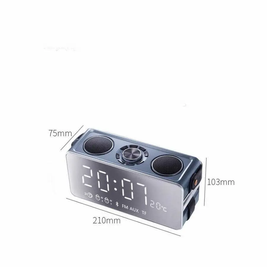 Soaiy S18 Bluetooth Hoparlör, Aynalı Tasarım ve Taşıma Kulplu