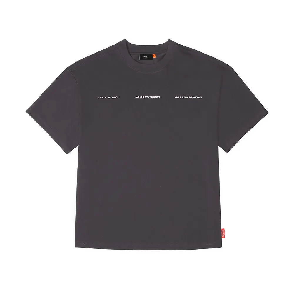 Skinarma Cypher Kısa Kollu Oversize Unisex Bisiklet Yaka Mor Tişört