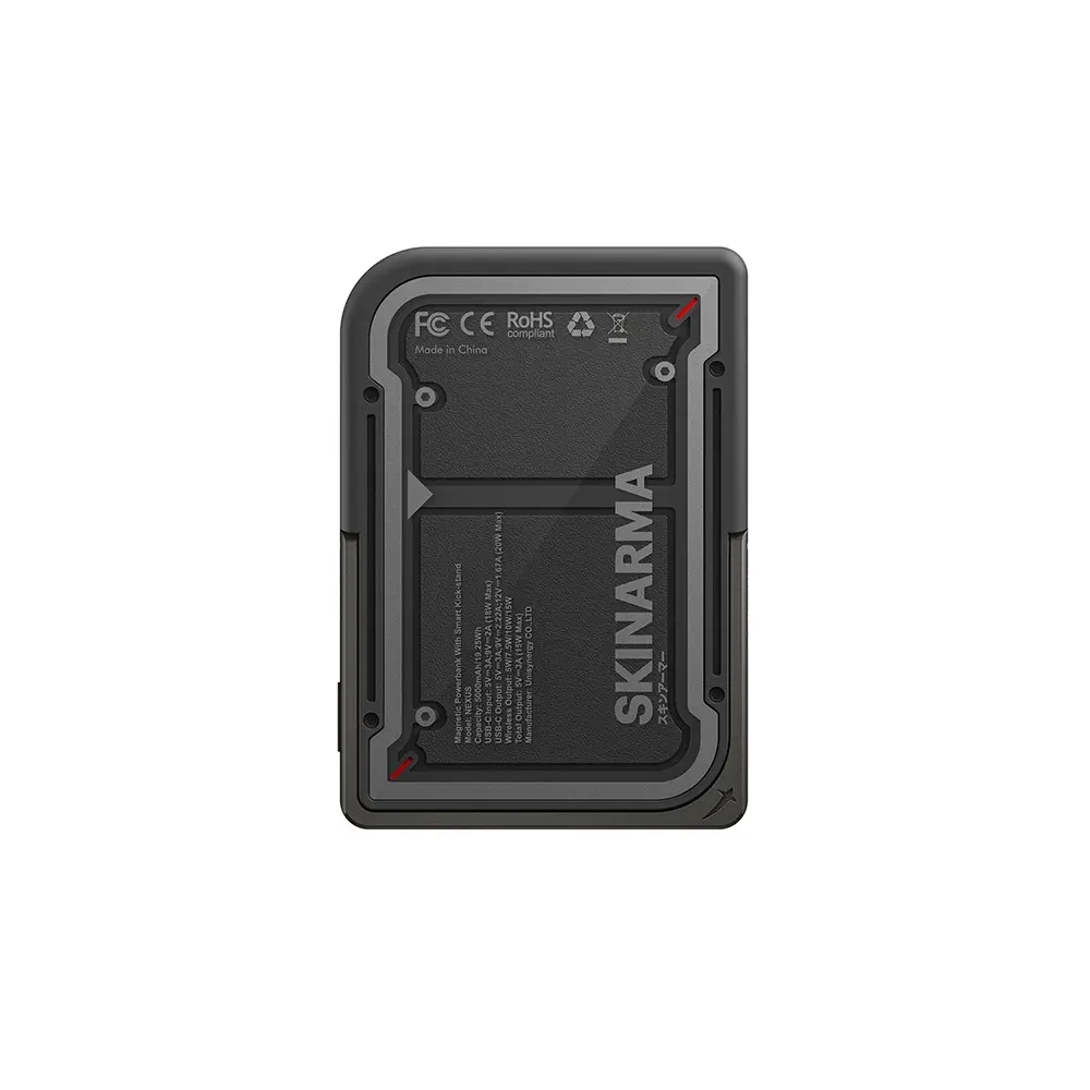 Skinarma Nexus Mecha 5000mAh Kablosuz Şarjlı Powerbank, 20W PD ve Metal Standlı