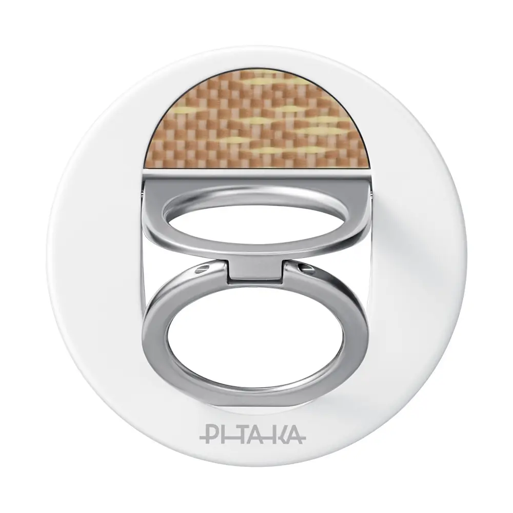 Pitaka Aramid Fiber Glints of Gold Serisi MagEZ Grip 3 Magnetik Ring Stand Telefon Tutucu