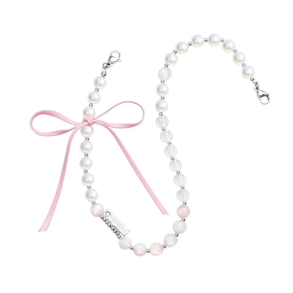 Pynana Charm 2'si 1 arada İnci Taşlı Telefon Boyun Askı İpi