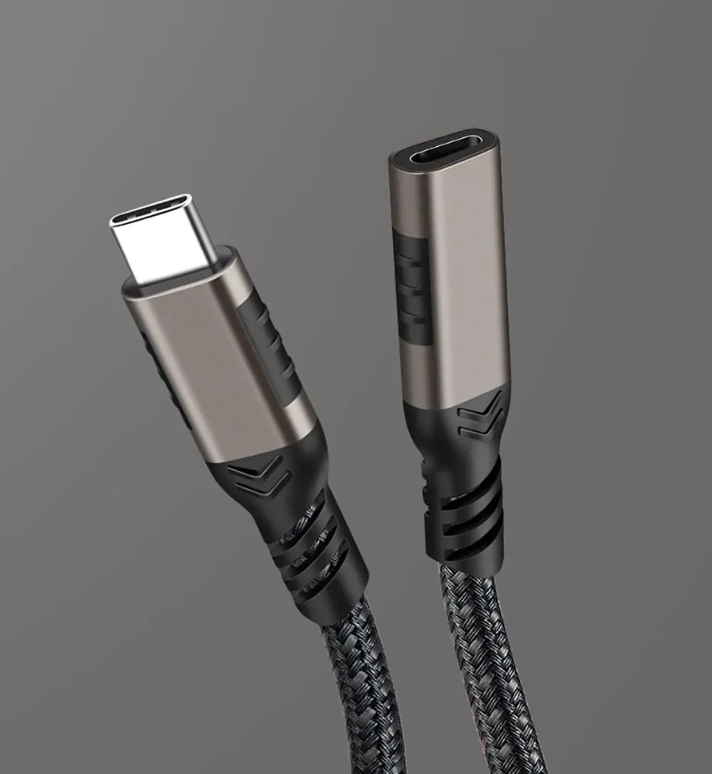 Qgeem Extension USB-C Uzatma Kablosu, 100W PD ve 20Gbps - 0.2 m