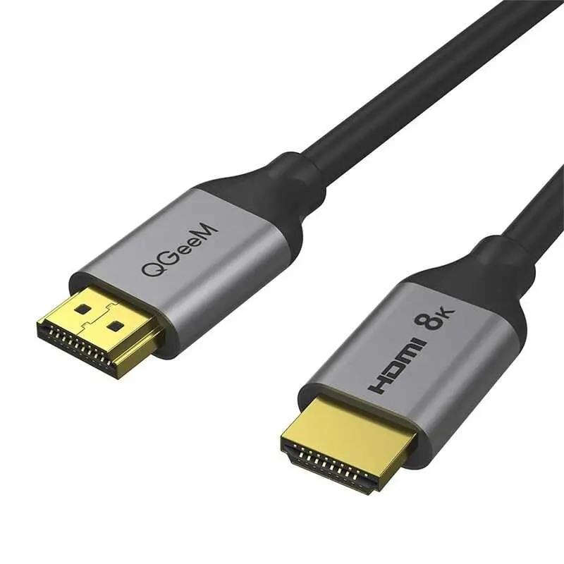 Qgeem QG-AV17 HDMI 2.1 Görüntü ve Ses Kablosu, 8K 60Hz 48Gbps 3.05 m