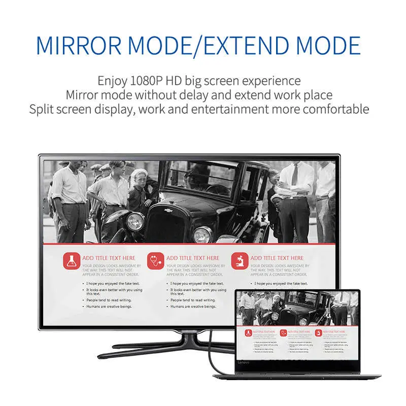 Qgeem QG-HD12 VGA to HDMI Dönüştürücü, 1080P 60 Hz ve 3.5 mm Ses Girişi