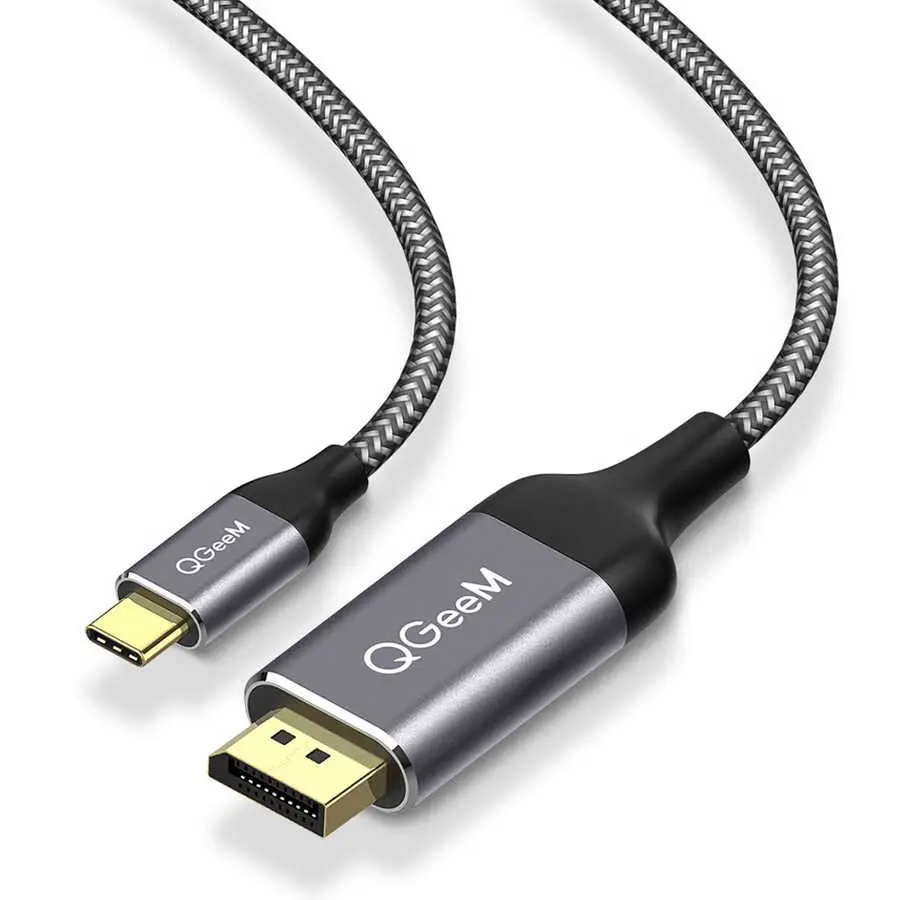 Qgeem QG-UA13 Type-C to DisplayPort Görüntü Kablosu, 4K 60 Hz