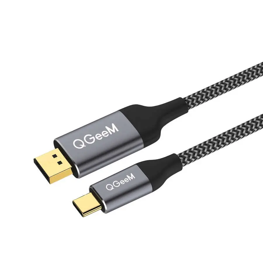 Qgeem QG-UA13 Type-C to DisplayPort Görüntü Kablosu, 4K 60 Hz
