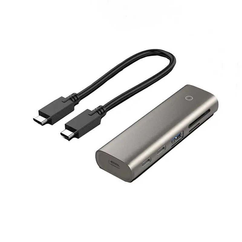 Qgeem QG-UH05 6'sı 1 Arada Type-C Hub, 22 cm, SD ve Micro SD Girişli