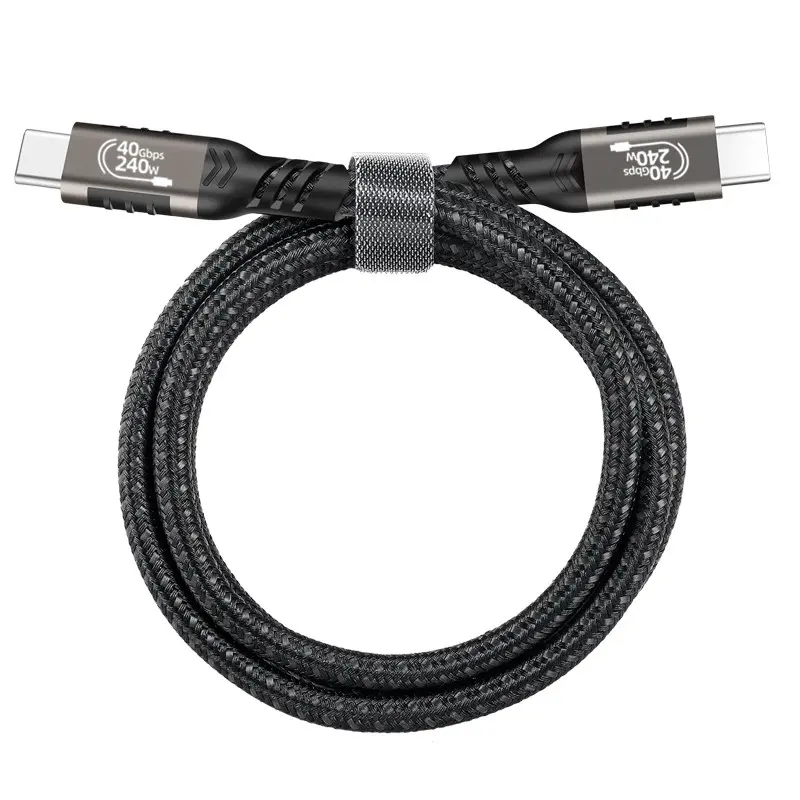 Qgeem QG01 Type-C to Type-C USB4 Kablo, 240W 40Gbps 8K 0.5 m