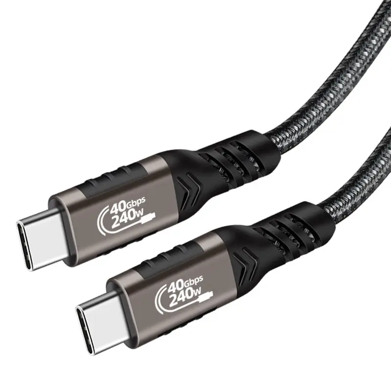 Qgeem QG01 Type-C to Type-C USB4 Kablo, 240W PD ve 40Gbps