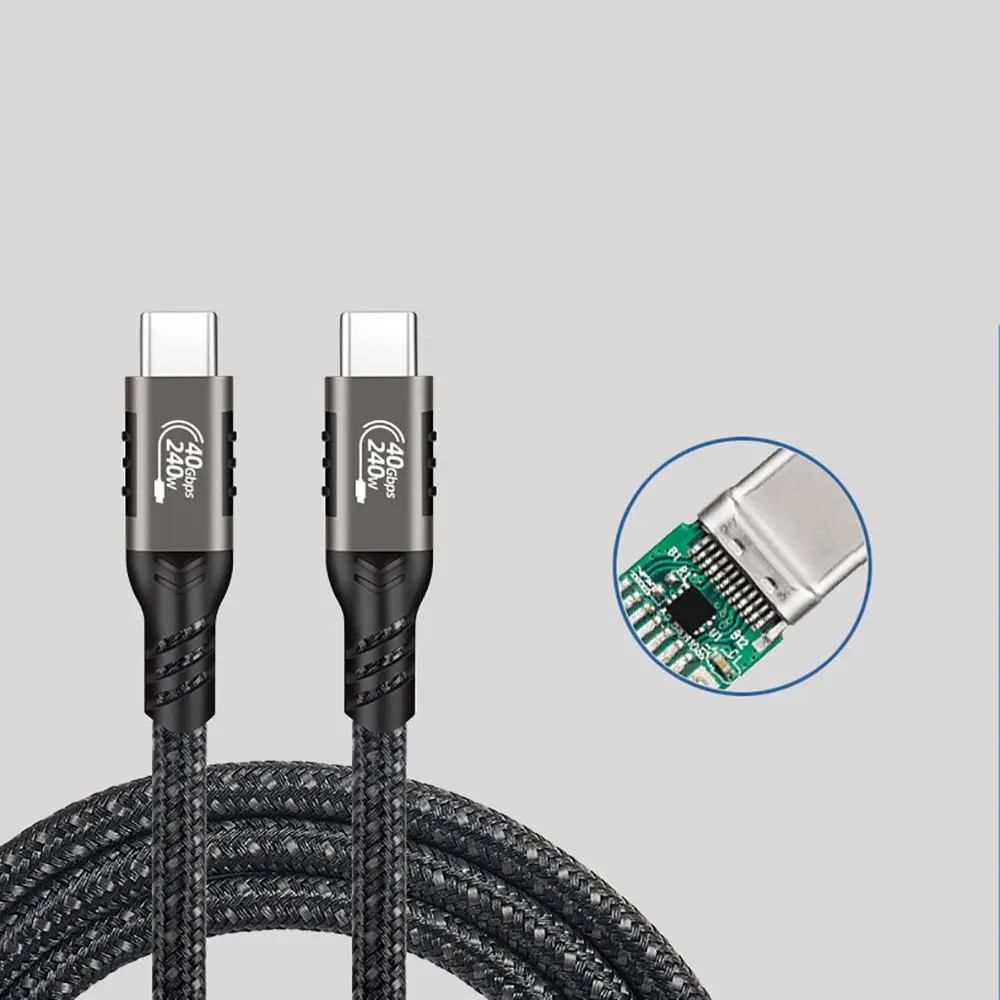 Qgeem QG01 Type-C to Type-C USB4 Kablo, 240W PD ve 40Gbps