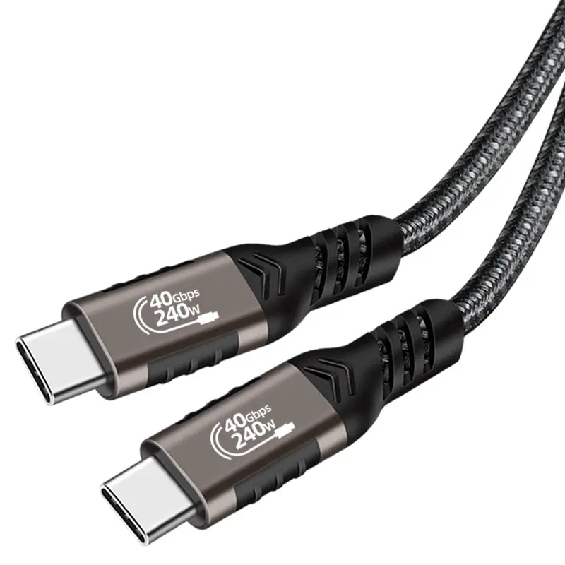 Qgeem QG01 Type-C to Type-C USB4 Şarj ve Data Kablosu, 240W 40Gbps 1.2 m