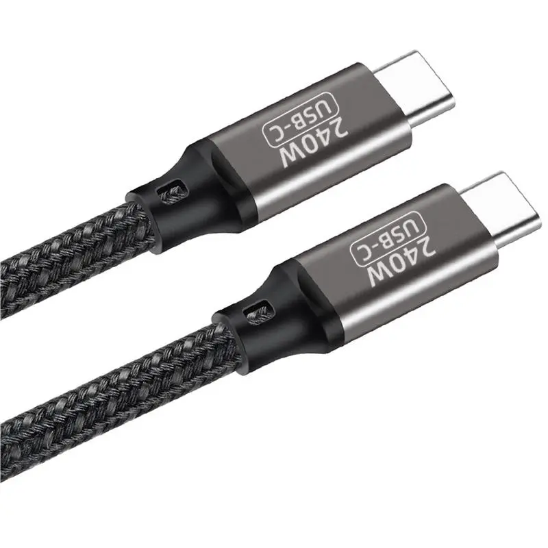 Qgeem QG02 Type-C to Type-C PD3.1 Şarj ve Data Kablosu, 240W, 0.5 m