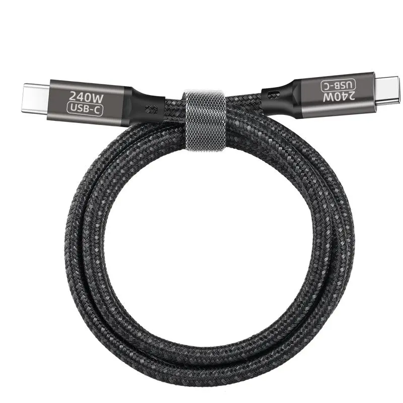 Qgeem QG02 Type-C to Type-C PD3.1 Şarj ve Data Kablosu, 240W, 1.5 m