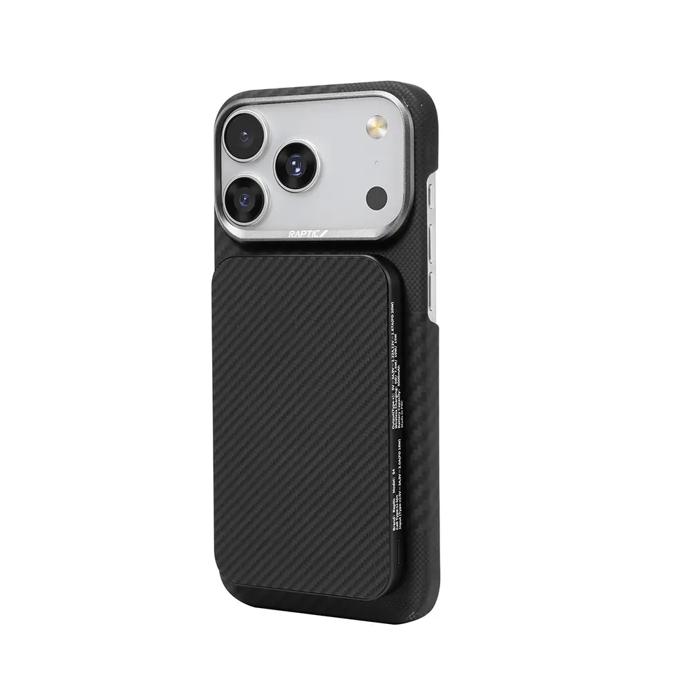 Raptic S4 Aramid 600D MagSafe Uyumlu 5000mAh Powerbank, 15W Kablosuz Şarj