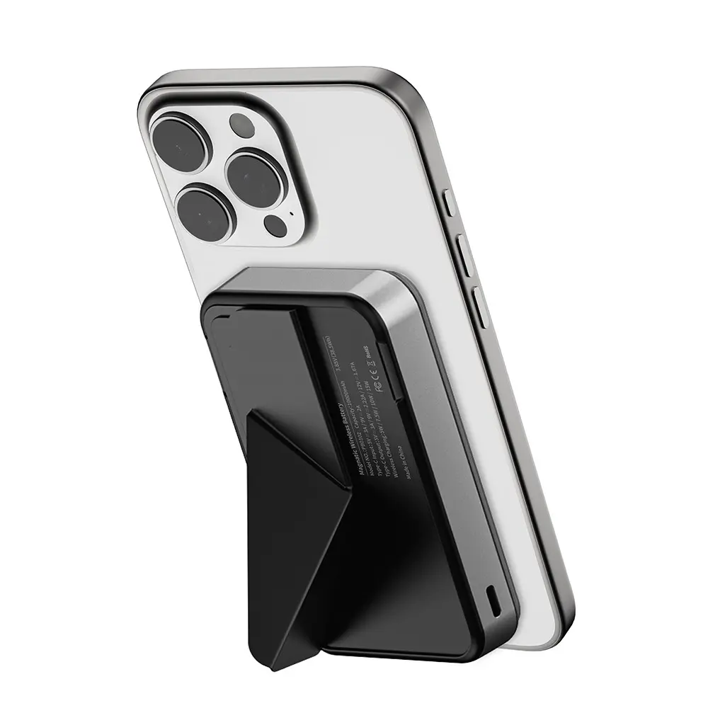 Raptic Trio Standlı 5000mAh Kablosuz ve PD Hızlı Şarj Powerbank, 15W