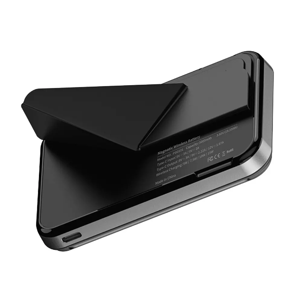 Raptic Trio Standlı 5000mAh Kablosuz ve PD Hızlı Şarj Powerbank, 15W