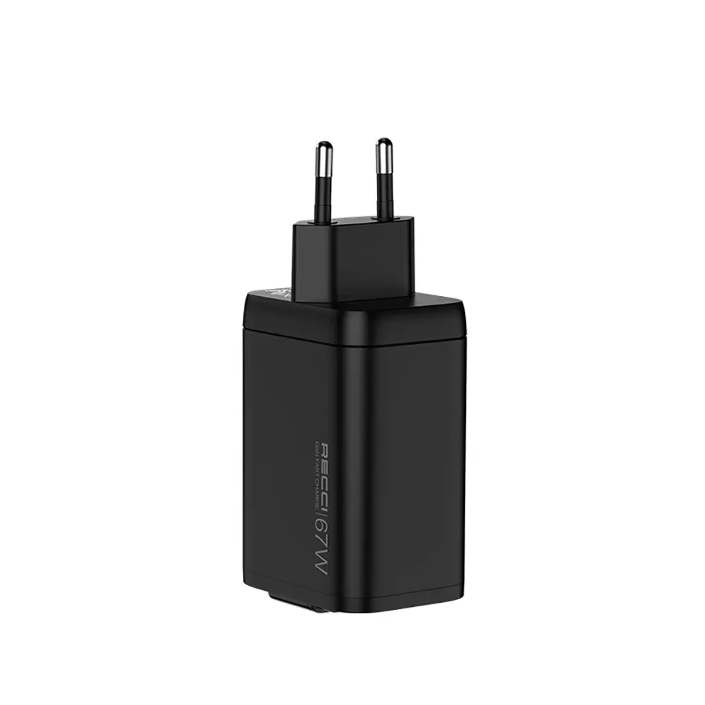 Recci RC103E GaN 67W Hızlı Şarj Adaptörü ve Type-C Kablo Seti