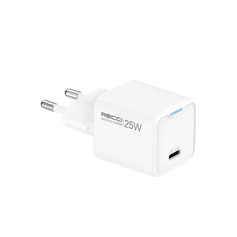 Recci RC106E GaN 25W Hızlı Şarj Adaptörü ve Type-C Kablo Seti