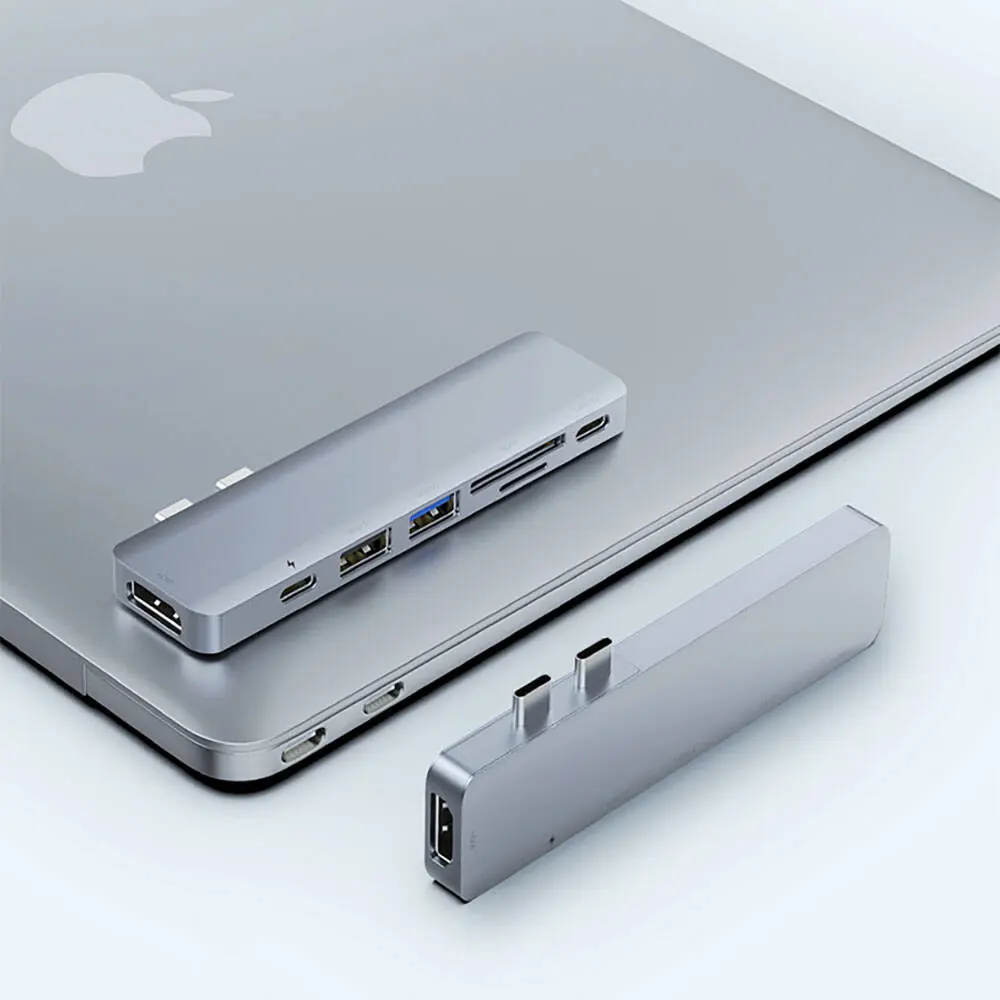 Recci RH08 7'si 1 Arada Type-C Hub, HDMI, SD/TF, USB 3.0 ve PD 100W