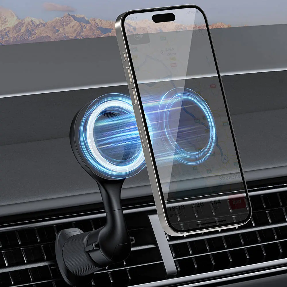 Recci RHO-C42 MagSafe Manyetik 360° Dönebilen Havalandırma Tipi Araç Telefon Tutucu