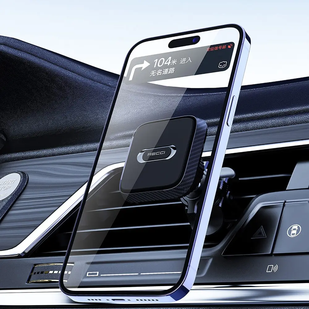 Recci RHO-C28 Araç İçi Manyetik Telefon Tutucu, Havalandırma Klipsli