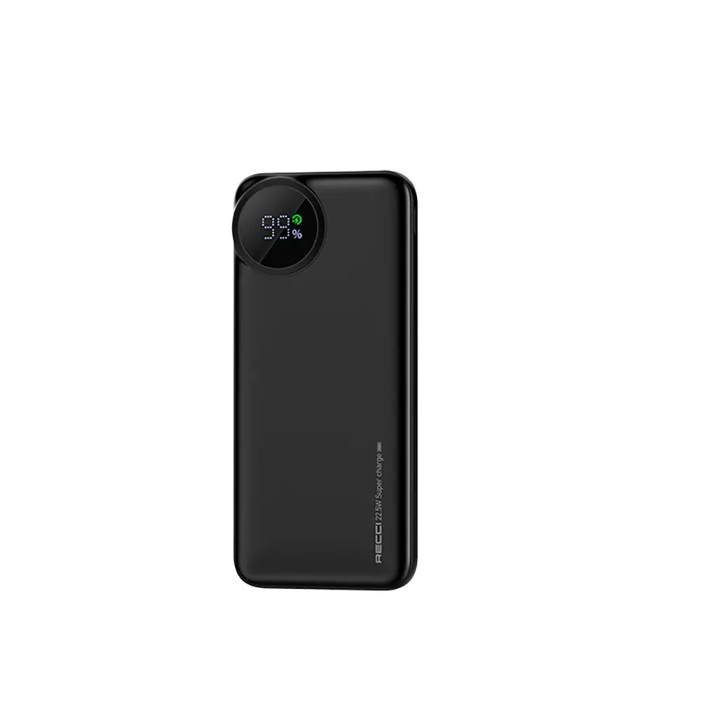 Recci RPB-P48 10000 mAh Powerbank, 22.5W ve PD 20W Hızlı Şarj