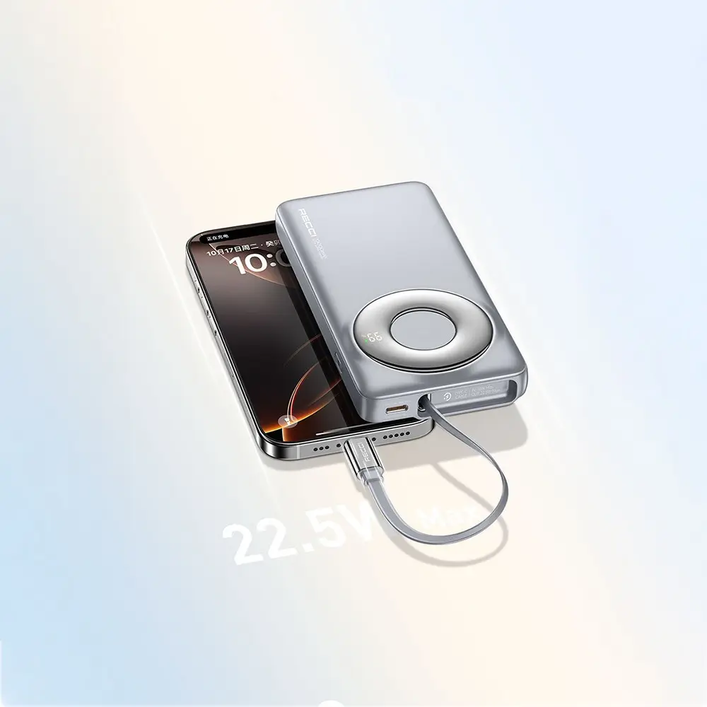 Recci RPB-P58 Type-C Kablolu Powerbank, 10.000mAh ve 22.5W