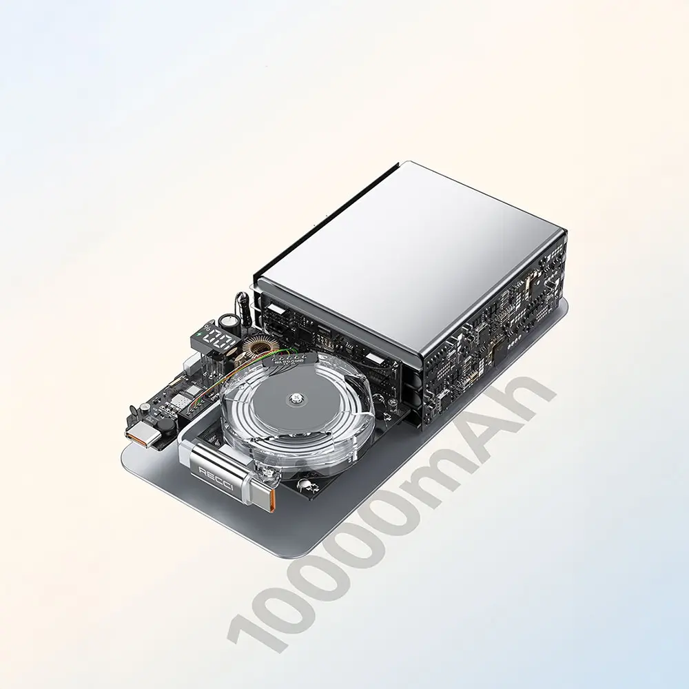 Recci RPB-P58 Type-C Kablolu Powerbank, 10.000mAh ve 22.5W