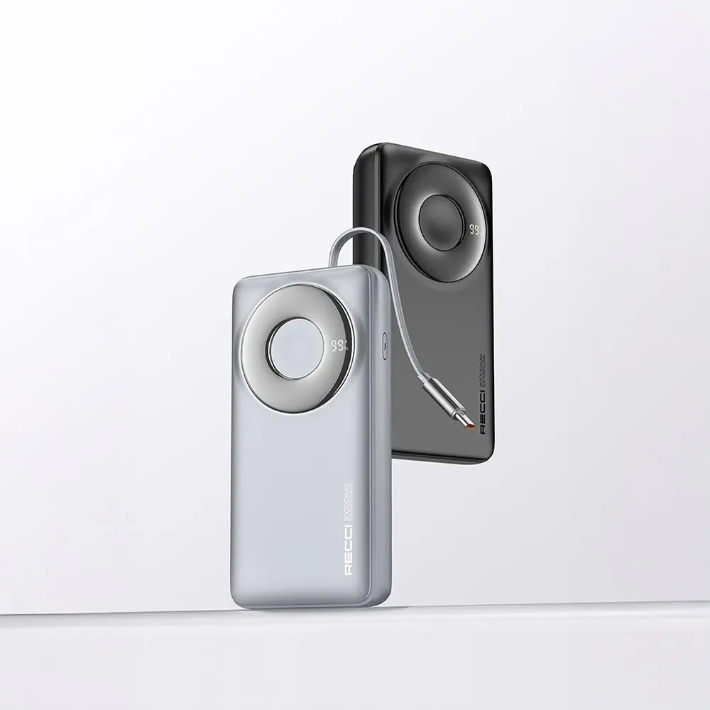 Recci RPB-P72 20.000mAh 65W Type-C Kablolu Powerbank