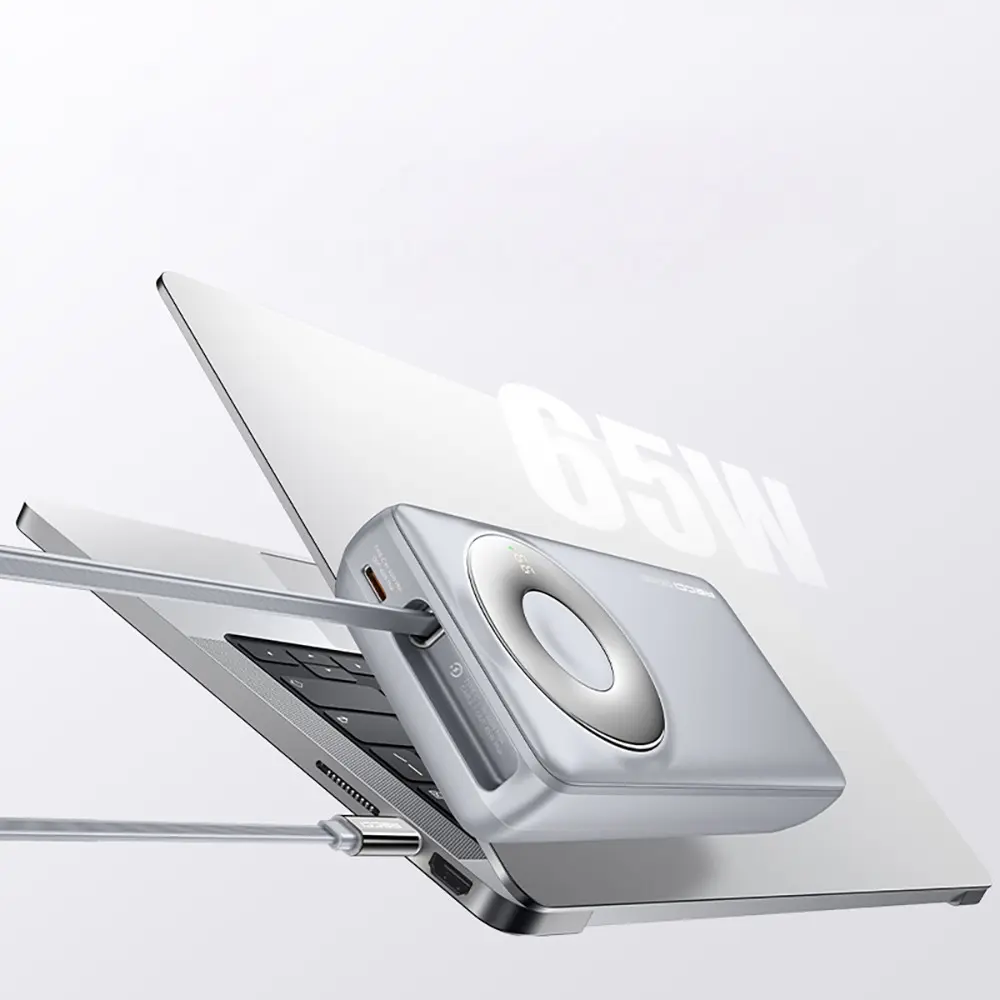 Recci RPB-P72 20.000mAh 65W Type-C Kablolu Powerbank